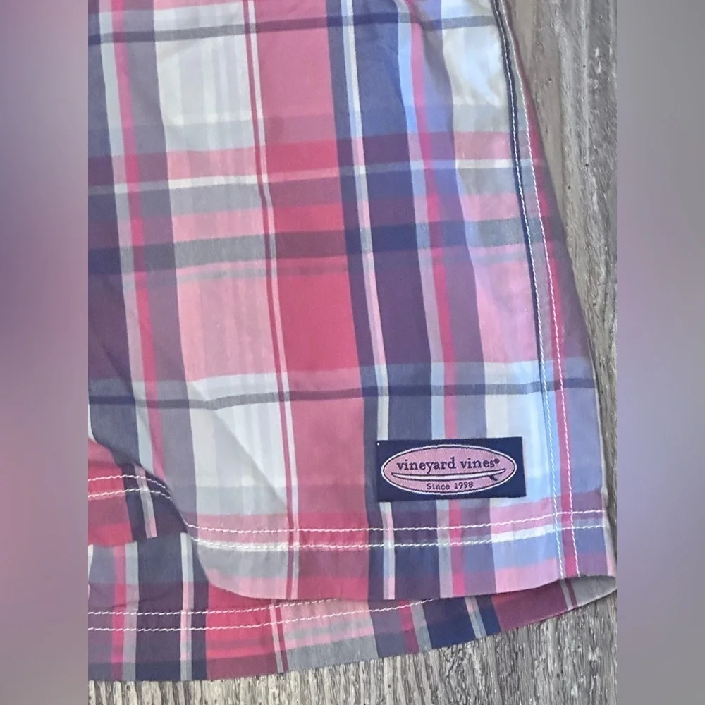 Vineyard Vines Plaid Swim Shorts Mens 36